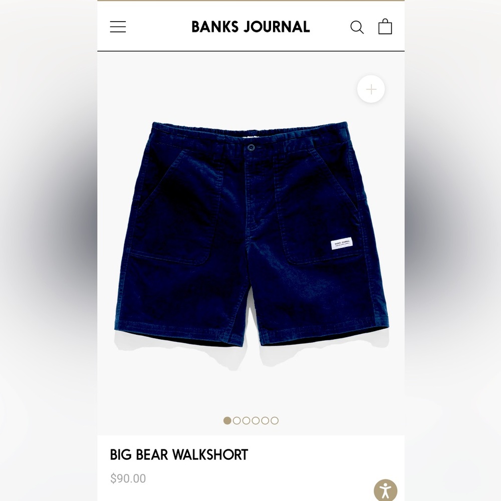 NWT men shorts corduroy Banks Journal